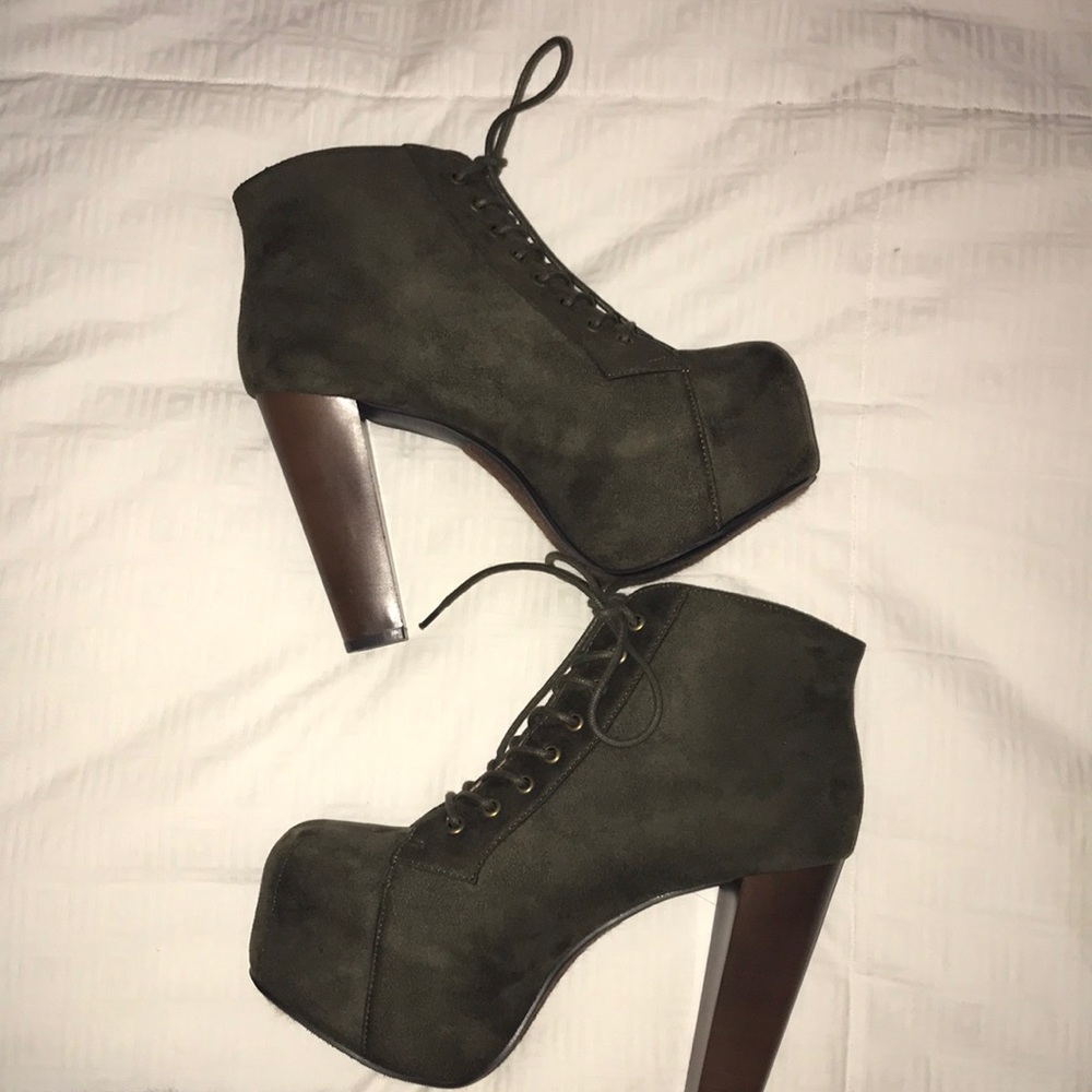 Zooshoo Olive Platform Booties